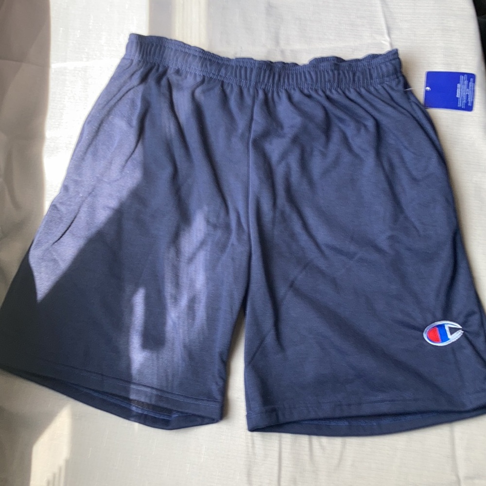 Relist 6/7💜$10ifbundle3 NWT Champion men’s navy blue pull on short size XL - Picture 5 of 13